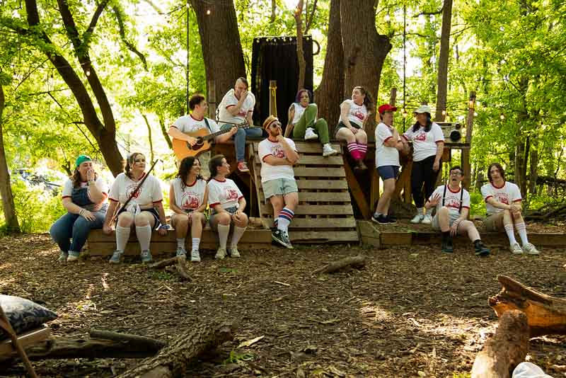 Gallatea cast at the Louisville Nature Center during a production by Three Witches Shakespeare in Louisville Kentucky
