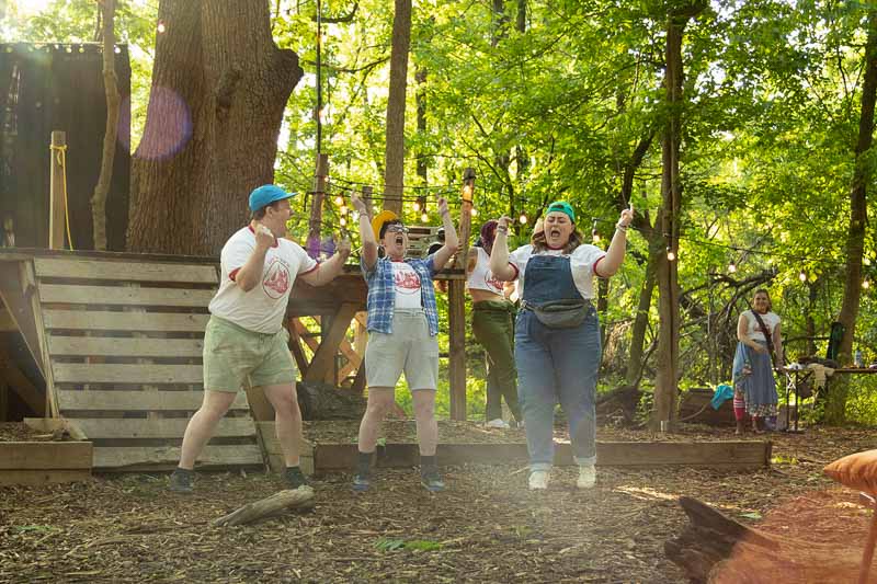 Gallatea cast at the Louisville Nature Center during a production by Three Witches Shakespeare in Louisville Kentucky