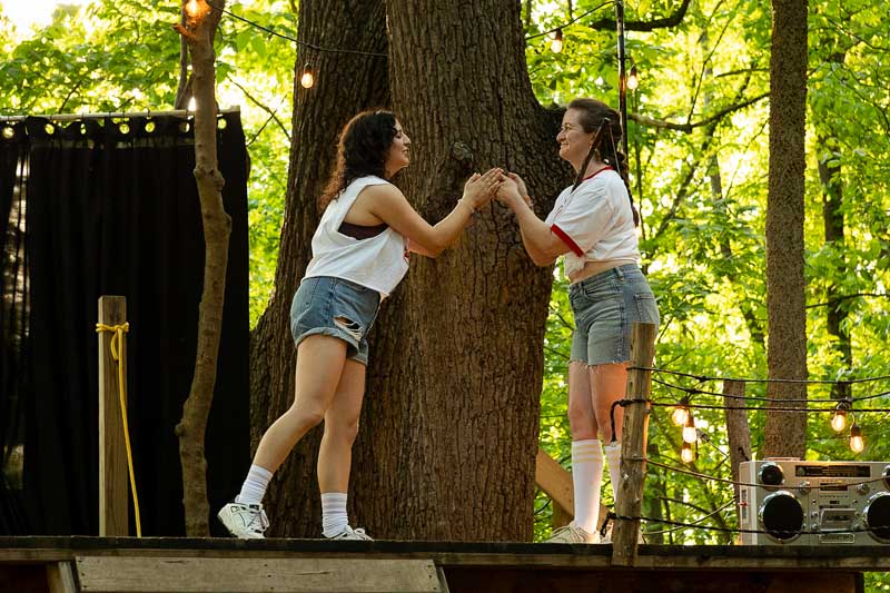 Gallatea cast at the Louisville Nature Center during a production by Three Witches Shakespeare in Louisville Kentucky
