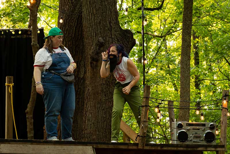 Gallatea cast at the Louisville Nature Center during a production by Three Witches Shakespeare in Louisville Kentucky