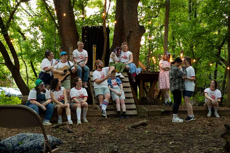 Gallatea cast at the Louisville Nature Center during a production by Three Witches Shakespeare in Louisville Kentucky