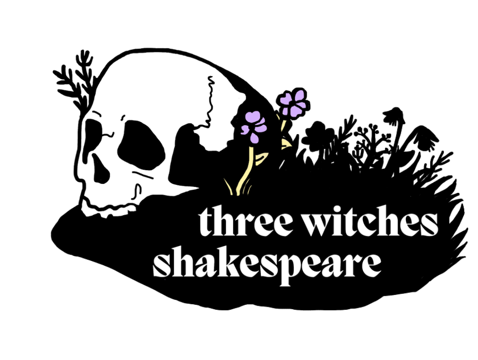 Three Witches Shakespeare Logo horizontal